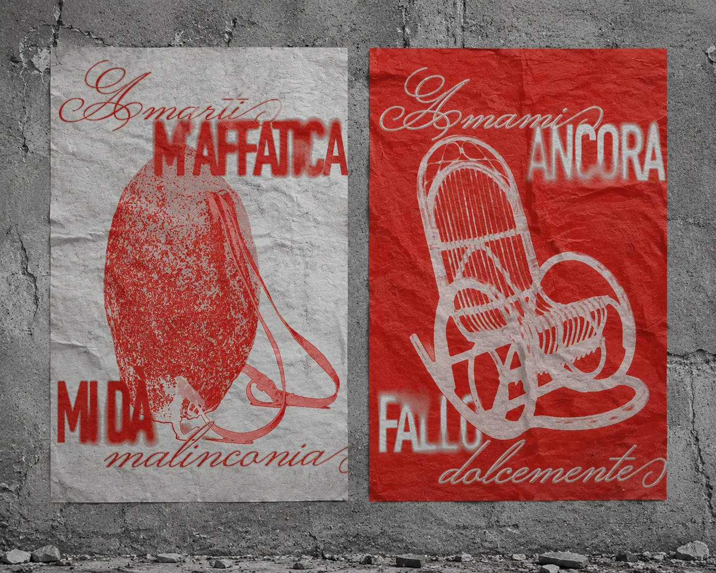 Amandoti poster design Amami Ancora variante due